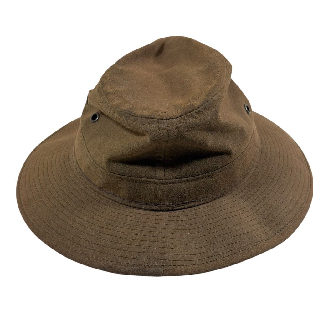 Vintage Bailey Fedora, Large, Brown, Oilskin, Made in USA, Western Hat